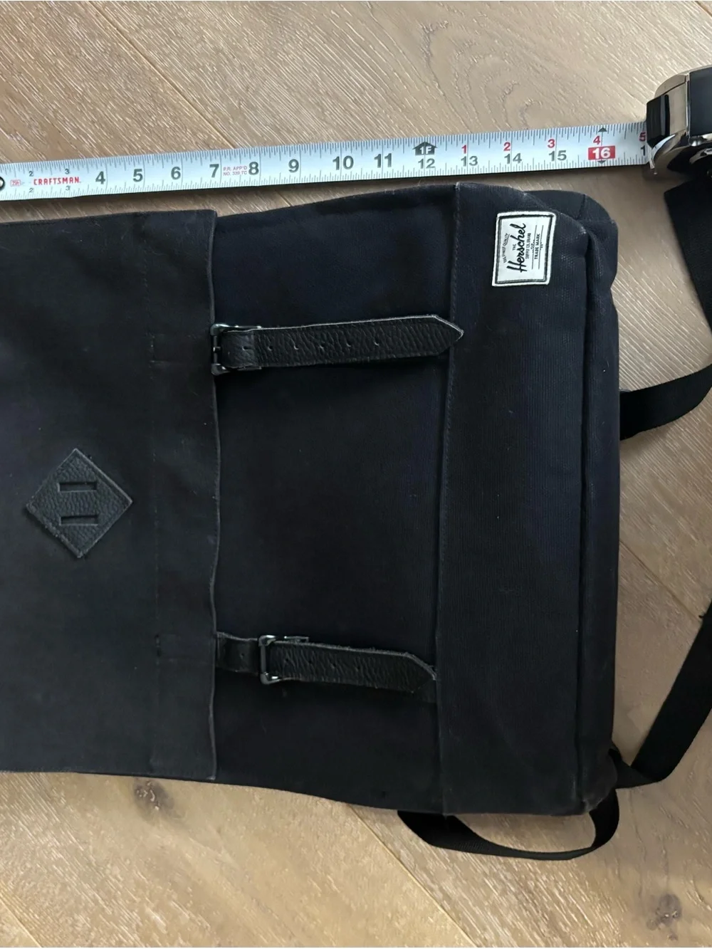 Herschel Supply Company Black Canvas Flap Backpack